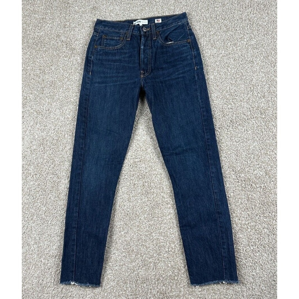 Re/Done Levis Jeans Women 27 Blue High Rise Denim Reconstructed Slim Fit Raw Hem